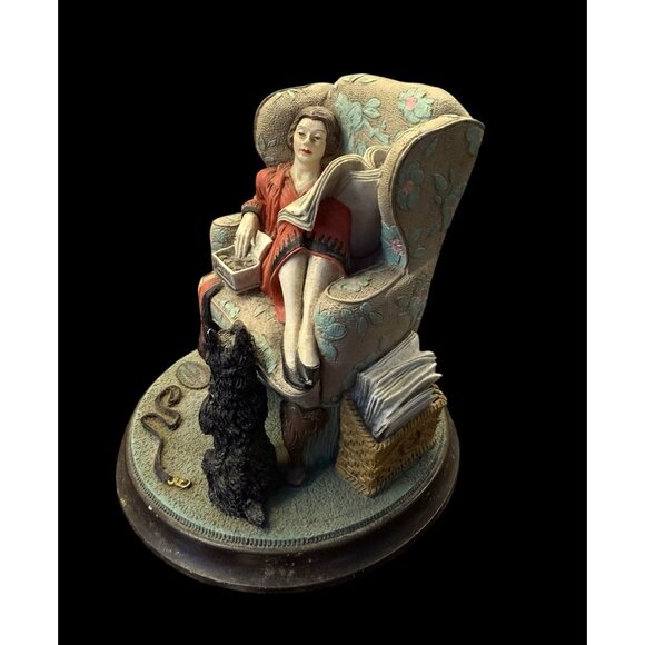Norman Rockwell Sitting Pretty Figurine Beautiful Dreamers 1991 Rhodes Studio - Picture 6 of 8